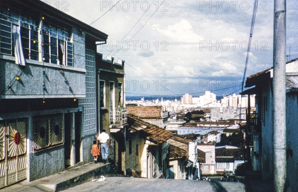 Street view towards the coast and city centre, Cali, Colombia, South America 1961, South America