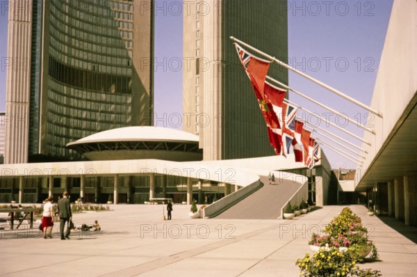 City Hall oder New City Hall, Gebäude der Stadtverwaltung, Toronto, Ontario, Kanada, Foto 1967 Architekt Viljo Revell, erbaut 1965