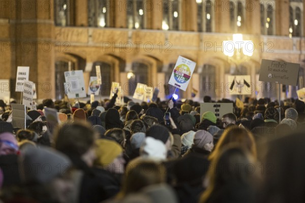 Recordings as part of the demonstration Auf die Strasse! Against the AfD's Nazi deportation plans in front of the Rotes Rathaus in Berlin, 17 January 2024