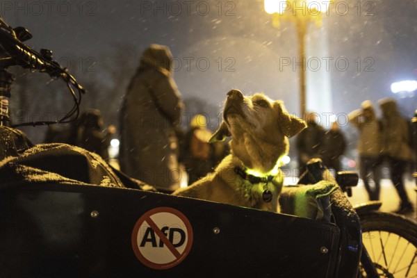 Recordings as part of the demonstration Auf die Strasse! Against the AfD's Nazi deportation plans in front of the Rotes Rathaus in Berlin, 17 January 2024