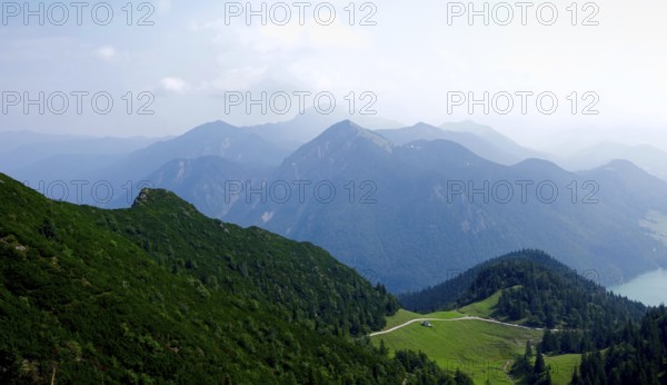 Mountain world at Walchensee, end of August, Bavaria, Germany, Europe