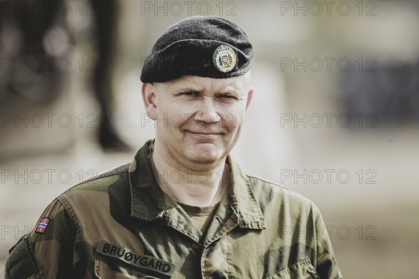 Terje Bruoygard, photographed as part of a Bundeswehr exercise with armed forces from Norway and the Czech Republic during the 'Wettiner Schwert' exercise as part of Quadriga 2024 in the training town of Schnöggersburg, 8 April 2024