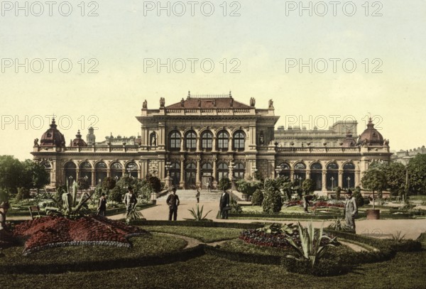 Public Gardens & Casino, Vienna, Austria, digitally restored reproduction from a 19th century original, record date not stated, Vienna, Austria, digitally restored reproduction from a 19th century original, record date not stated, Europe