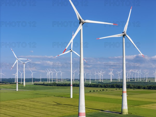 Wind farm north-east of Bad Wünnenberg, Ostwestfalen-Lippe, Paderborn district, North Rhine-Westphalia, Germany, Europe