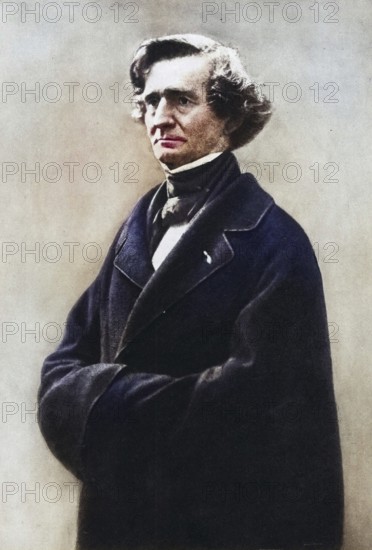 (Louis) Hector Berlioz (1803-1865), French composer of the Romantic period. After a photograph by Nadar, pseudonym of Gaspard-Felix Tournachon (1820-1910), Historic, digitally restored reproduction from a 19th century original, Record date not stated