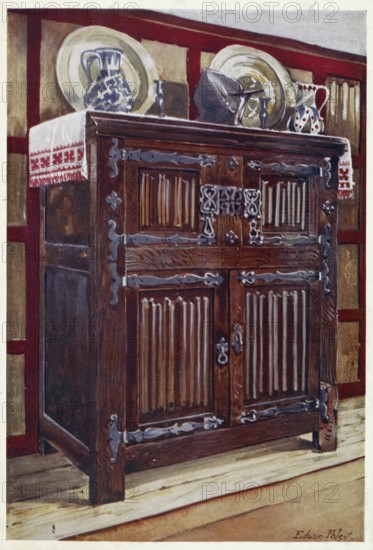 Furniture from around the turn of the century 1900, Oak double hutch. The property of Guy Laking, Esq., MVO, S. James Palace (1910, 1911), Oak double hutch. The property of Guy Laking, M.V.O., 1911) .jpg