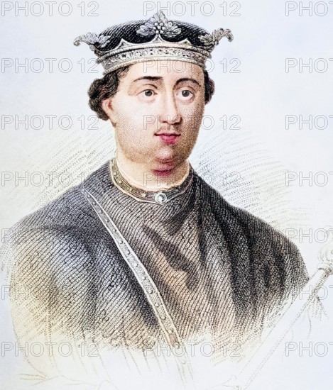 Henry II, 1133-1189, King of England, Illustration from Old England's Worthies, published around 1880, Historical, digitally restored reproduction from a 19th century original, Record date not stated