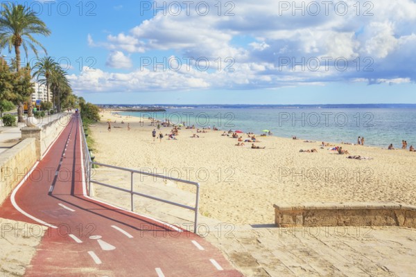 Palma beach, Palma de Mallorca, Mallorca, Balearic Islands, Spain, Europe