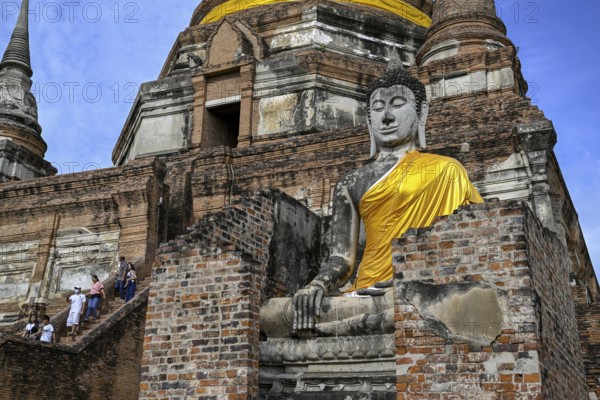 Buddha statue in Wat Yai Chai Mongkhon, Buddhist temple, Ayutthaya, Ayutthaya province, Thailand, Asia