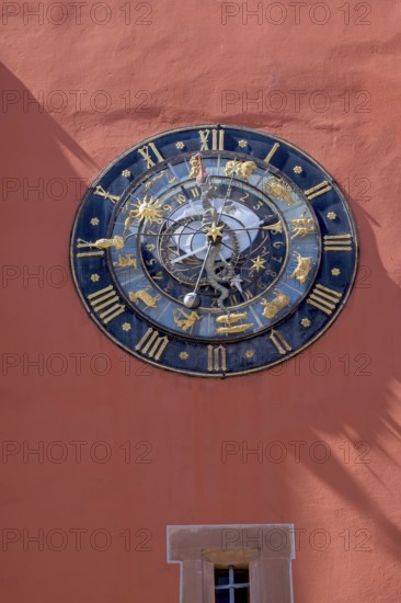 Astronomical clock at the Alsace Museum, Haguenau, Alsace, France, Europe