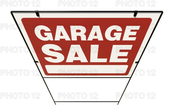 Garage yard sign isolated on a white background