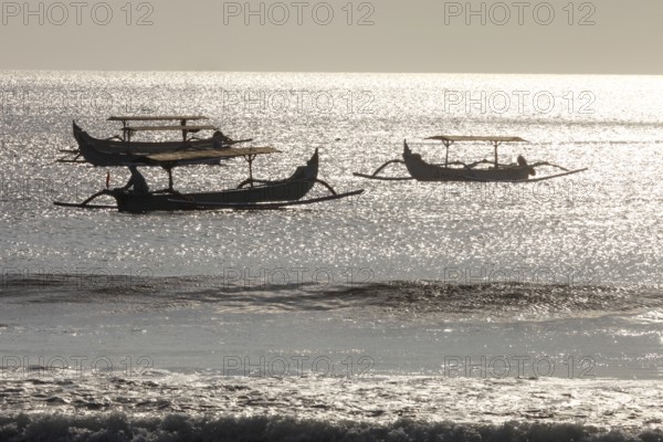 Beach of Kuta at sunset, Bali, Indonesia, Asia