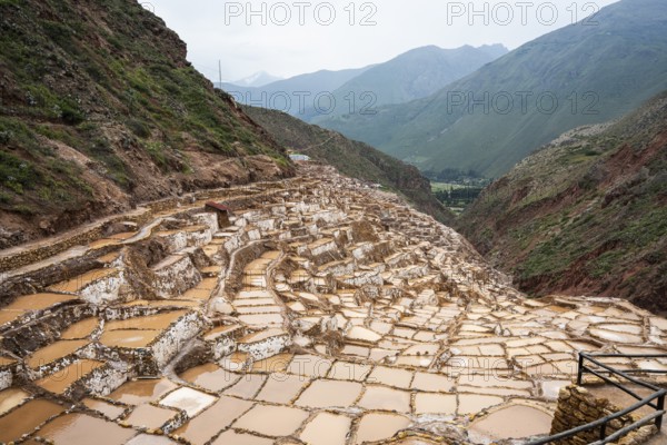 Inca salt pans of Maras, Maras, Peru, South America