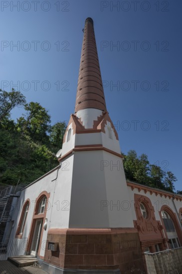 Chimney of the former Riegel brewery, Riegel am Kaiserstuhl, Baden-Württemberg, Germany, Europe