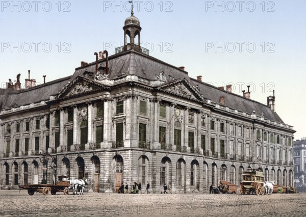 Bordeaux. La Bourse, France, c. 1890, Historic, digitally restored reproduction from a 19th century original, Europe