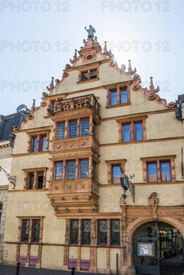 La Maison des Têtes in the old town, Colmar, Alsace, Bas-Rhin, France, Europe