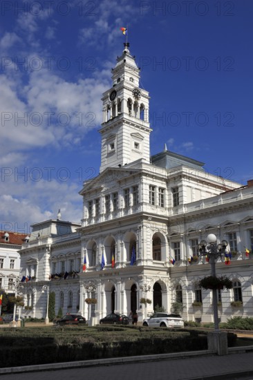 City of Arad, city centre, historic houses, the Renaissance-style town hall on the town hall square, Banat, Romania, Europe