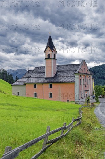 Maria Waldrast pilgrimage monastery of the Servite Order, pilgrimage church, weather mood, cloudy mood, Matrei am Brenner, Tyrol, Austria, Europe