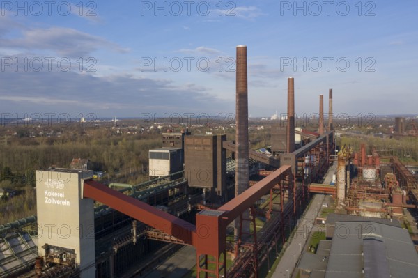 Aerial view of the former Zollverein coking plant in Essen, 18/03/2020