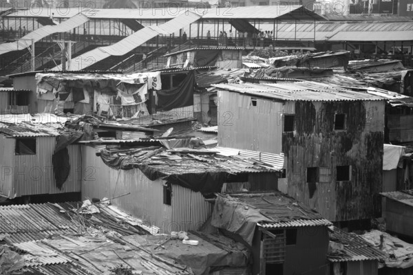 Slum Behram Naupada at Anant Kanekar Marg, Bandra, Bombay Mumbai, Maharashtra, India 9-September-2009