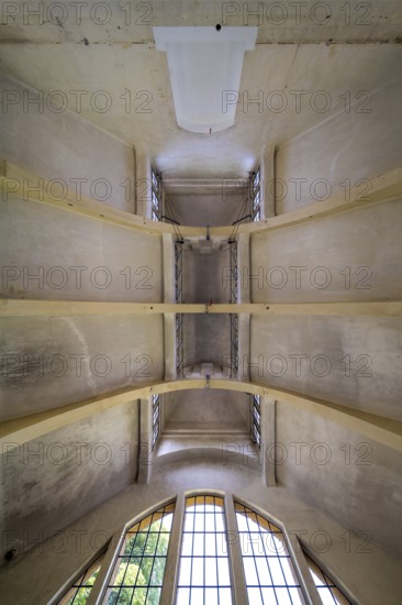 Krefeld, old wastewater treatment plant, old sewage treatment plant, interior, built in 1910 by Georg Bruggaier, view into the concrete vault