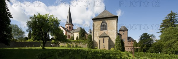 General view with school chapel, military hospital building from the east, St., Sankt, Saint