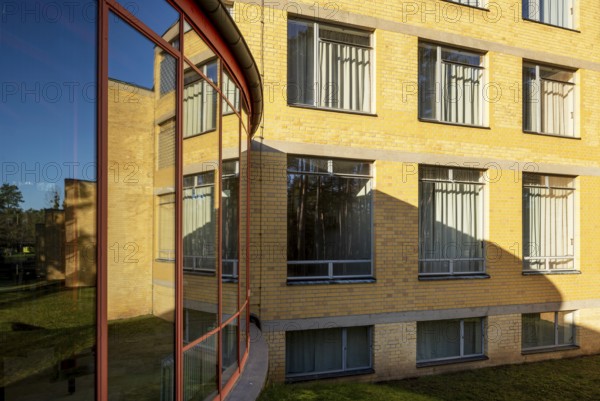 Bernau, Federal School of the General German Trade Union Federation, built 1928-1930 by Hannes Meyer and Hans Wittwer. Residential wing and dining hall