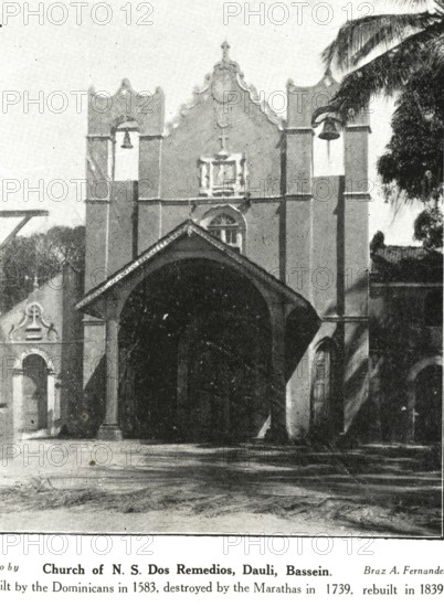 Church of N. S. Dos Remedios, Dauli, Bassein built by Dominicans in 1583, Vasai, Maharashtra, India, Asia