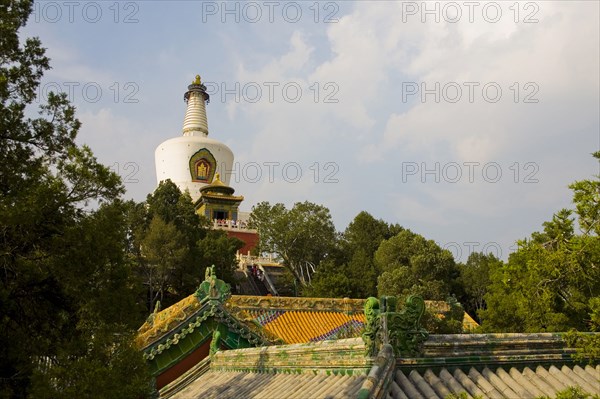 The White Tower in North Sea Park,Beijing