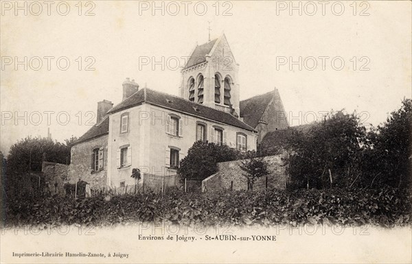SAINT-AUBIN-SUR-YONNE. Département : Yonne (89). Région : Bourgogne-Franche-Comté (anciennement Bourgogne)