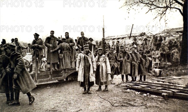 World War I. Italians coming to fight on the French front