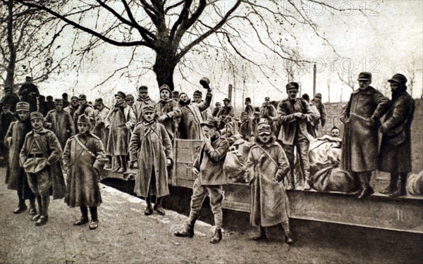 World War I. Italians coming to fight on the French front