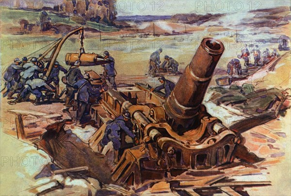 Première Guerre Mondiale. Mortier de 370