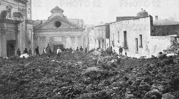 Eruption du Vésuve à Naples