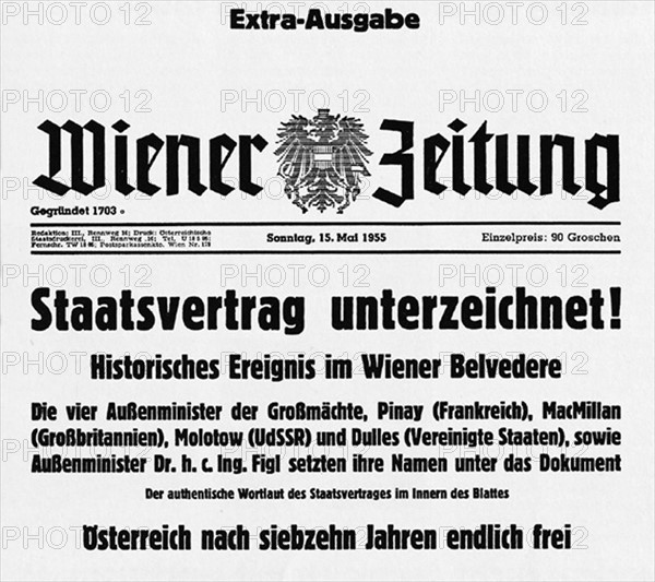 Austrian newspaper "Wiener Zeitung"