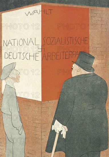 Caricature published at the time of the Reichstag elections in Germany (1932)