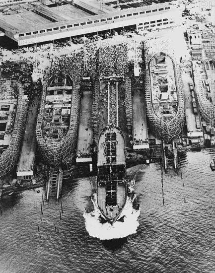 Chantier naval de Portland dans l'Oregon, 1944