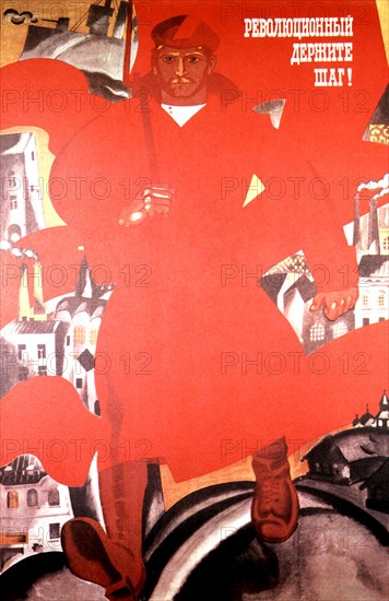 Propaganda poster by Oleg Savostink (1967)