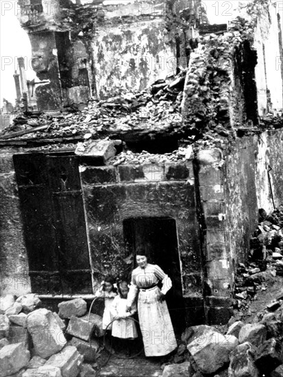 Maison bombardée du quartier de la Licorne à Senlis