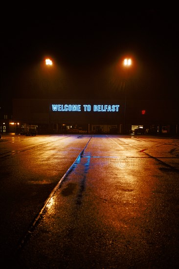 Belfast airport by night