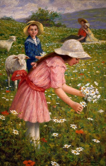 Caldana, Enfants et pré en fleurs