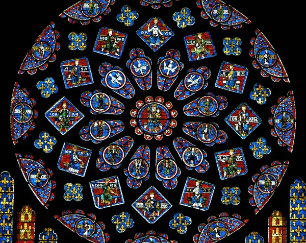 Vitrail de la cathédrale Notre-Dame de Chartres.