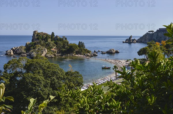 Panorama d'Isola Bella, à Taormina (Sicile)