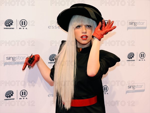 Singer Stefani Germanotta alias Lady GaGa arrives for the recording of the RTL chart show 'The Dome 47' at 'SAP Arena' in Mannheim, Germany, 29 August 2008. The music show of German TV station RTL II will be broadcasted on 6 September 2008 at 5 pm. Photo: Ronald Wittek