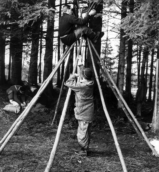 Survival training of Royal Air Force in Upper Bavaria