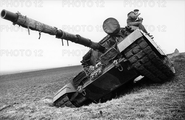 Tank accident at NATO maneuver REFORGER IV in Germany