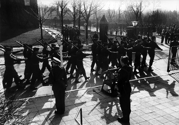 Farewell parade of the Danish army in Itzehoe