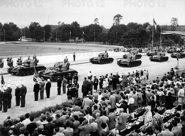 Military parade on French independence day in Berlin