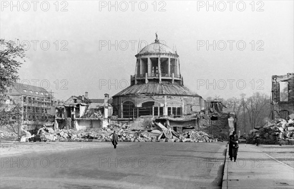 Destroyed buildings in Stuttgart