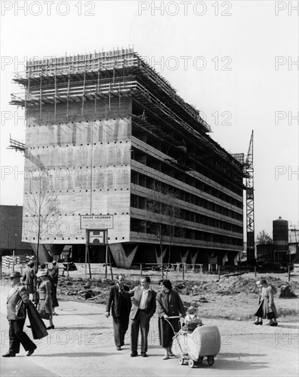 Post-war Germany: New building in Berlin's Hansa district